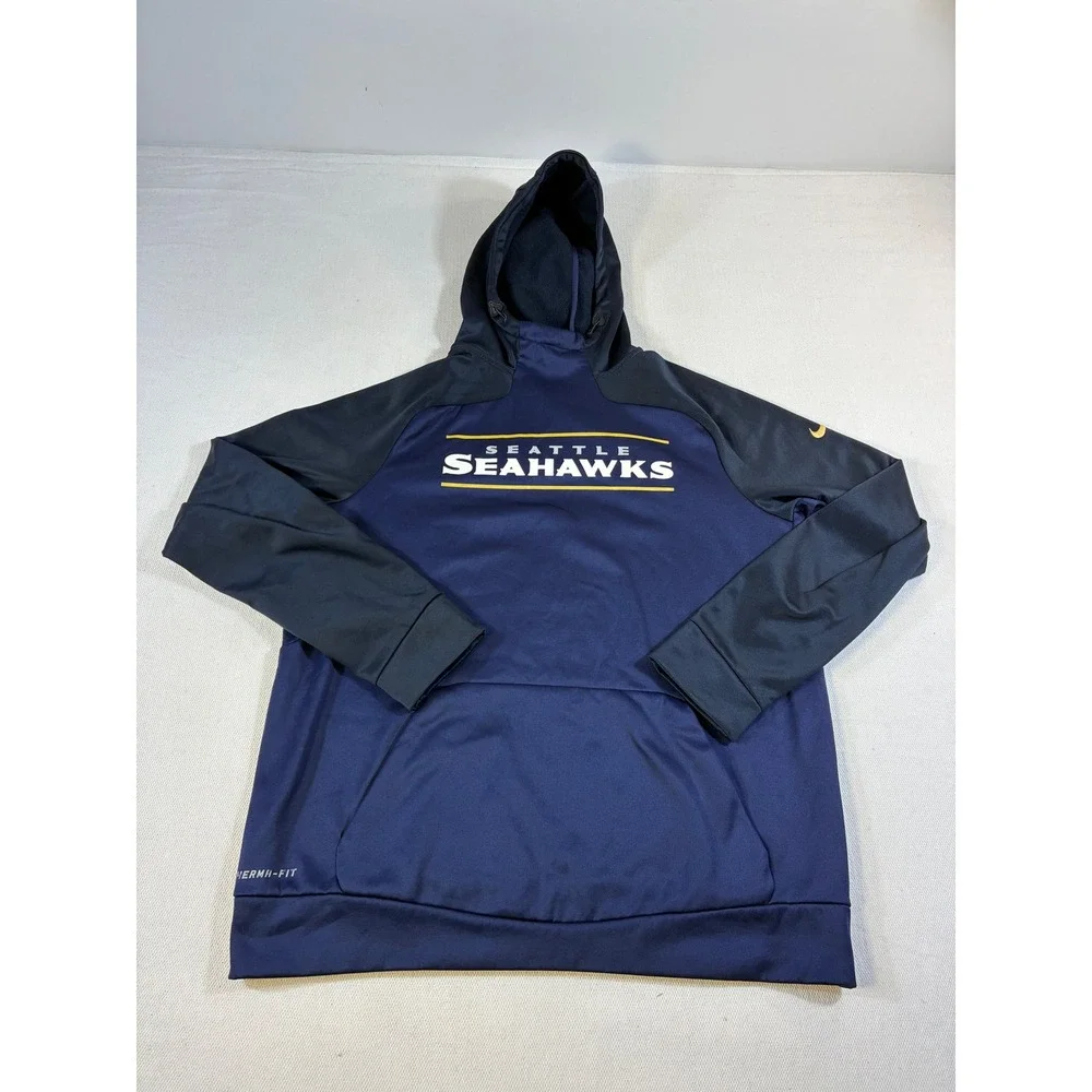 Nike NFL Seattle Seahawks Therma-FIT On Field Apparel‎ Hoodie Men's Large